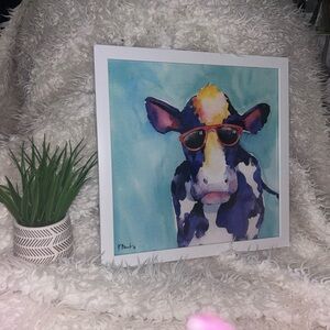 Sunny Farm Paul Brent Cow Sunglasses 13x13 Framed tore paper